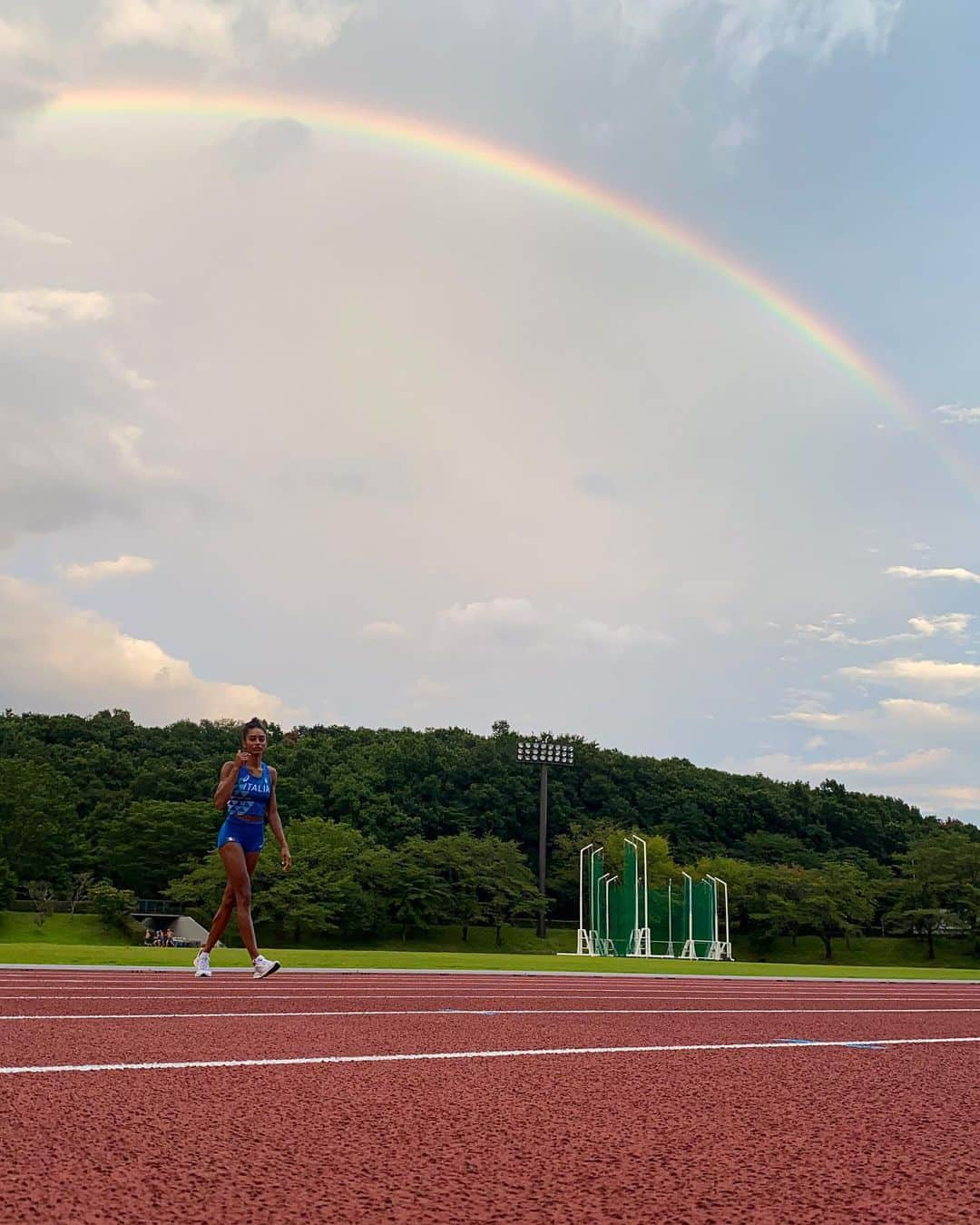 マリア・ベネディクタ・チグボルのインスタグラム：「Ultimo giorno a Tokorozawa.. domani ci sposteremo al villaggio Olimpico 😬🇯🇵💙  @atleticaitaliana @italiateam #olympics #roadtotokyo #trackandfield」