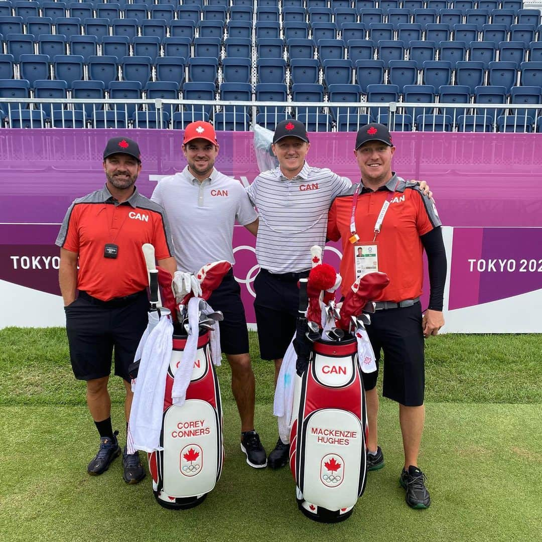 コリー・コナーズさんのインスタグラム写真 - (コリー・コナーズInstagram)「Memorable week with my man @machughesgolf representing the red and white 🇨🇦 at the Olympics! Shoutout to everyone cheering us on back home at all hours of the night! Thanks to @dingramgolf @dsahl49 @em.phoenix @jacewalkergolf @jennarhughes and most importantly my wife @maloryolivia for the incredible support #olympian #canadiantuxedo」8月2日 7時31分 - coreyconners