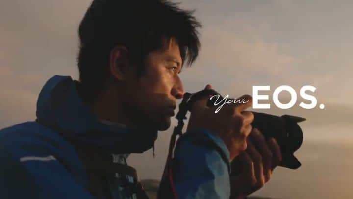 山下晃和のインスタグラム：「【MODEL】canon  TV commercial & Advertisement  Your EOS. 「真の完成」篇  #キヤノン #canon #TV #カメラ #camera #model #メンズモデル #malemodel #photo #photograph #youreos #EOS #EOS5R #テレビコマーシャル #テレビ #TVCM #trekking #hiking #trail #outdoor」