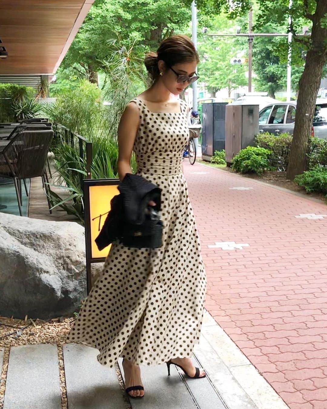 プリントスクエアネックワンピース(小花柄) セブンテン　Sサイズ プリントスクエアネックワンピース(小花柄) セブンテン Sサイズ