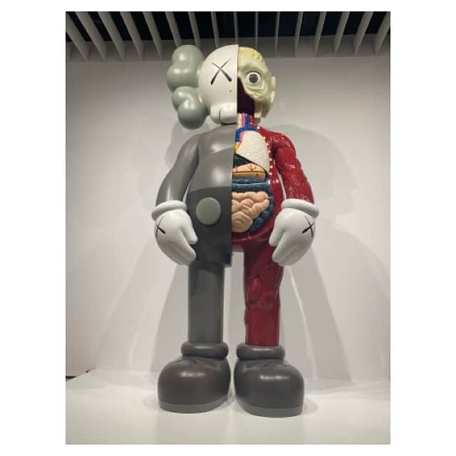 フェフ姉さんさんのインスタグラム写真 - (フェフ姉さんInstagram)「KAWS展行ってきたんゴ！！ 🔵📒🟦🧿🤖🌏🟨 . . イラストは、わたくしとおおたんゴ - #kaws #kawstokyofirst  #KAWS展 #森アーツセンターギャラリー」8月2日 18時00分 - aotan5444