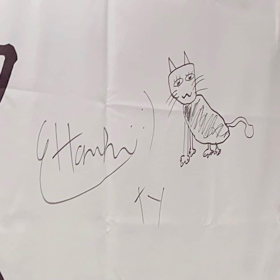 雫さんのインスタグラム写真 - (雫Instagram)「「フラッグにビビ描くか〜！」  「もぎぼた描き足しとこ」  「まあ俺の絵もギリ猫って分かるよね？」  「ハルシ、お手本がなければお前の絵なんてこんなもんなんだよ！ワハハ！じゃあ俺は犬描きますね」」8月2日 23時04分 - plkshizuku