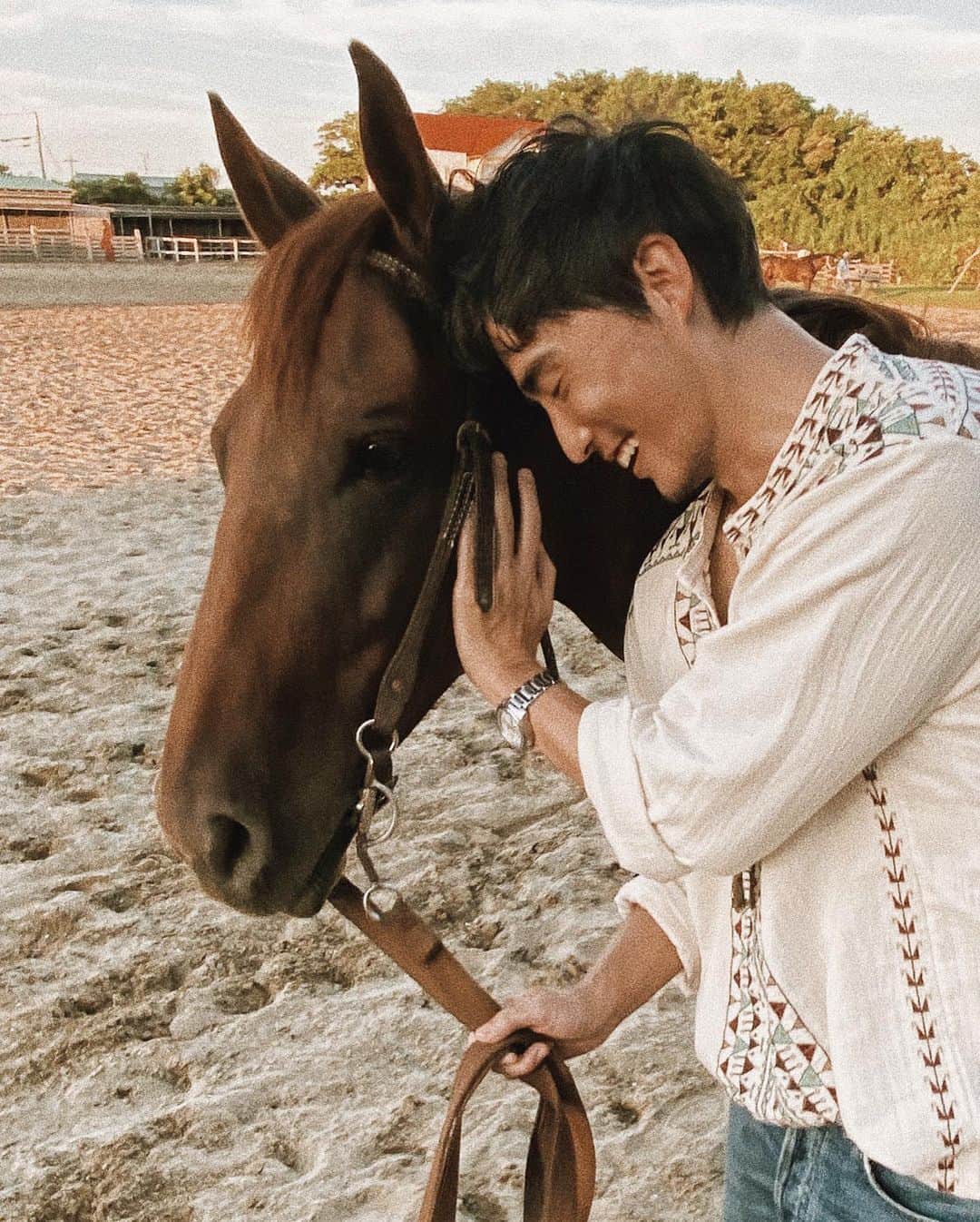三浦大地さんのインスタグラム写真 - (三浦大地Instagram)「優しさに包まれた時間。  乗せてくれたライラありがと。  #horse #horseriding」8月3日 16時02分 - daichi_1127
