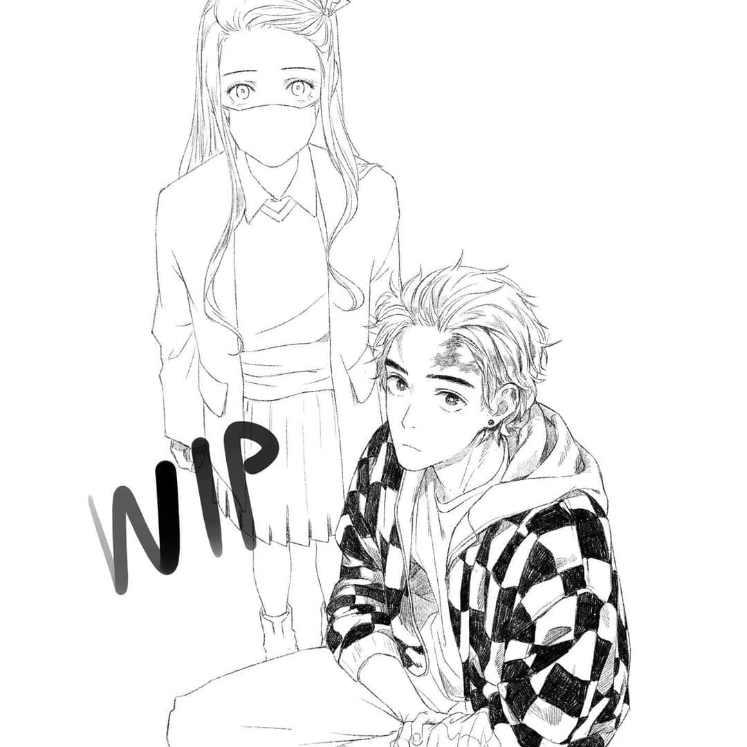 知花シンジのインスタグラム：「#WIP 🙃  #鬼滅の刃 #kimetsunoyaiba #demonslayer」