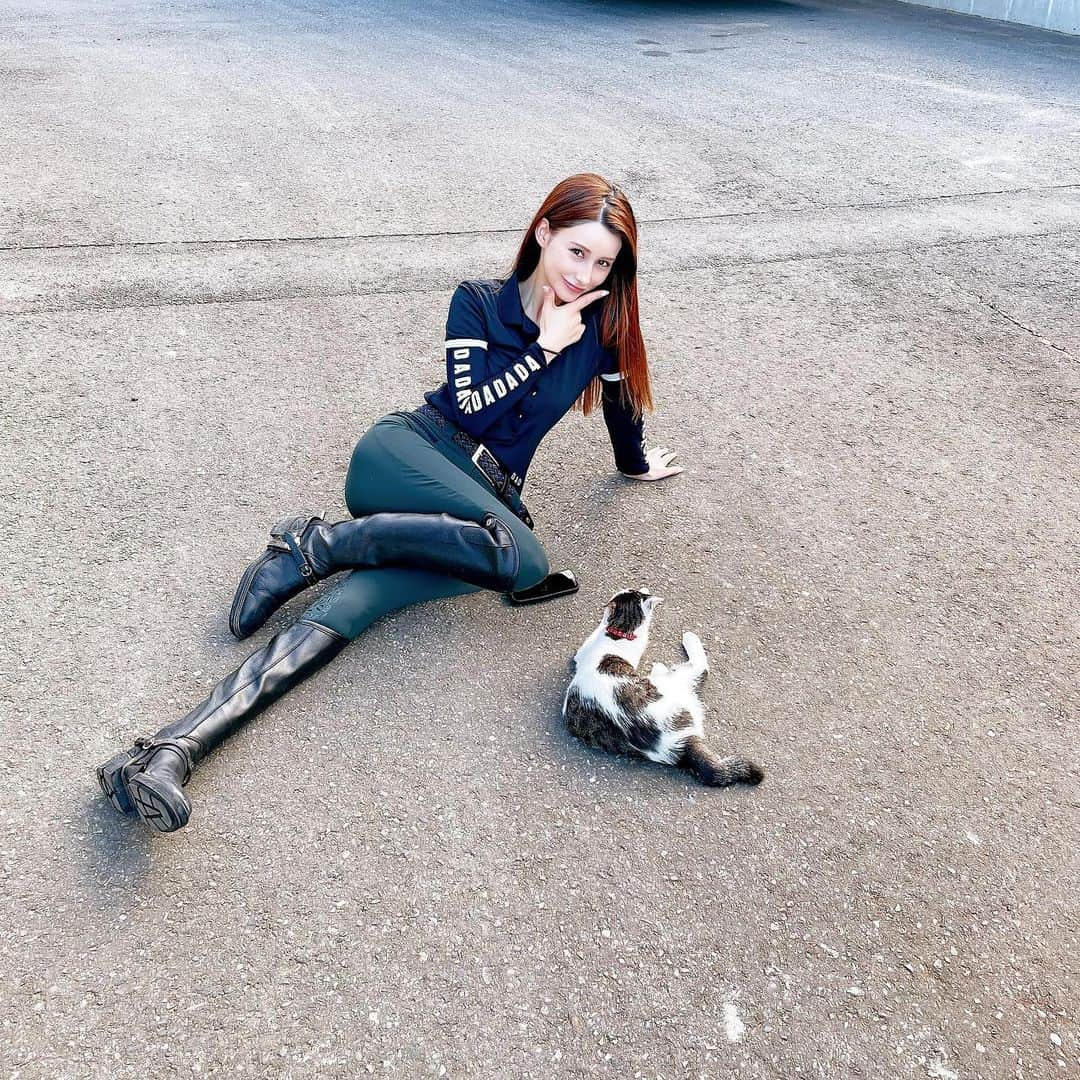 ダレノガレ明美さんのインスタグラム写真 - (ダレノガレ明美Instagram)「乗馬倶楽部の猫ちゃん🐱 あー乗馬上手くなりたい🙄 最近、一回落ちそうになってしまい そこから怖さがでてきてしまった🥺 ゆっくり頑張ります🐴 カメラマン→ @shizuka0333」8月3日 21時08分 - darenogare.akemi