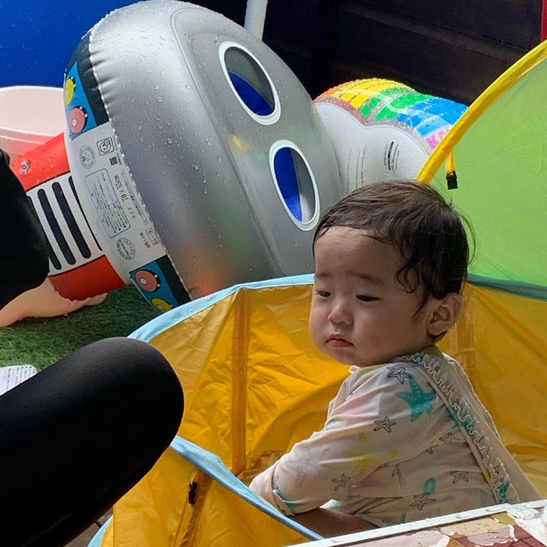 漆山亨さんのインスタグラム写真 - (漆山亨Instagram)「あみるお誕生日おめでとう‼️ もう５歳か〜😅 お家プールとBBQでお祝いしました👍」8月4日 14時46分 - to_rupapa