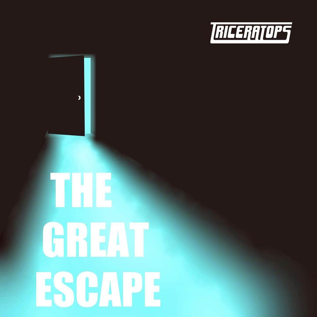 和田唱のインスタグラム：「本日トライセラトップスの2021年新曲第二弾「THE GREAT ESCAPE」の配信リリースです！！👍今言いたいメッセージ、それは現在制作中の新曲群共々、込めてあります👊👊 そしてデジタルジャケットのデザインは「マトリクスガール」に引き続き、デビュー前からのシンボル、あのピンクのトリケラちゃんをデザインしてくれて、その後ファッションデザイナーとして活躍するDop君 @ohal__ando @ohal_official @middla_official です！ありがとう！😄では皆様、次の何かしらの発表まで、この二曲を楽しんでねー！！感想ちょうだい😉♪  #トライセラトップス #和田唱 #林幸治 #吉田佳史 #triceratops #thegreatescape #マトリクスガール」