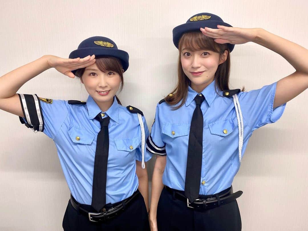 澤井志帆さんのインスタグラム写真 - (澤井志帆Instagram)「. 2021.8.4 ⁡ 水曜ドラマ『ハコヅメ 〜たたかう！交番女子〜』特別編 今夜10時10分 放送😎💙🤍 ⁡ ぜひご覧ください✨ ※放送時間は変更となる可能性があります ⁡ ⁡ 垣内アナとドラマポスターを再現してみました👮🏻‍♀️🚨 楽しかった😭💗 ⁡ ⁡ #DaiichiTV #アナウンサー #ハコヅメ #垣内さんの圧倒的かっこよさ #私頼りなさそう」8月4日 18時54分 - shiho_sawai