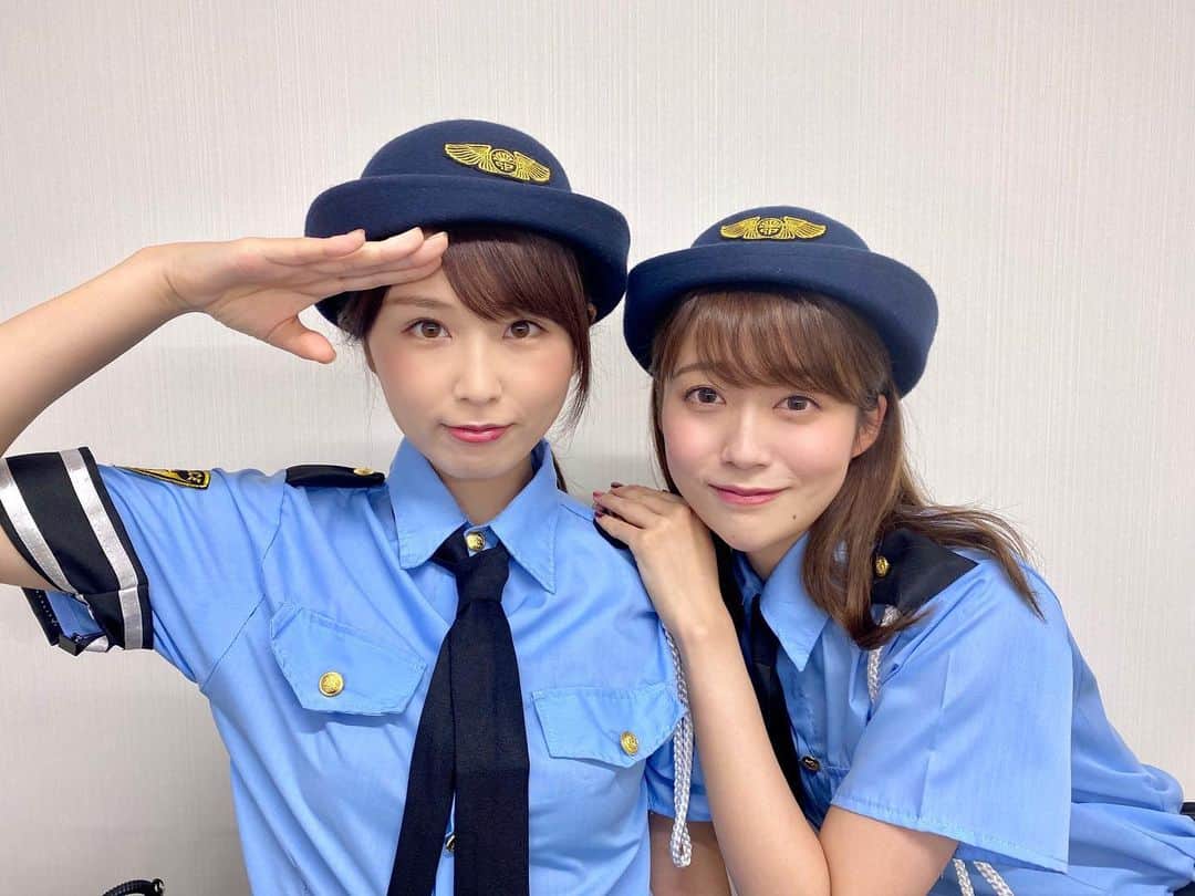 澤井志帆さんのインスタグラム写真 - (澤井志帆Instagram)「. 2021.8.4 ⁡ 水曜ドラマ『ハコヅメ 〜たたかう！交番女子〜』特別編 今夜10時10分 放送😎💙🤍 ⁡ ぜひご覧ください✨ ※放送時間は変更となる可能性があります ⁡ ⁡ 垣内アナとドラマポスターを再現してみました👮🏻‍♀️🚨 楽しかった😭💗 ⁡ ⁡ #DaiichiTV #アナウンサー #ハコヅメ #垣内さんの圧倒的かっこよさ #私頼りなさそう」8月4日 18時54分 - shiho_sawai
