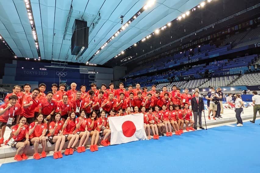 増田葵のインスタグラム：「. Tokyo2020 競泳競技が終了しました！🇯🇵🏊🏻‍♀️🏊🏼‍♂️  これまでにたくさんの方にご声援やサポートして頂き本当に嬉しく思います。ありがとうございました！  改めて、私はこの近畿大学を選んで、監督や晴基さんの元で頑張りたい！って決めた選択をして心からよかったと思ってます！  そしてお手紙は私の一生の宝物💌  オリンピック開催にあたり運営やボランティアの皆様、本当にありがとうございました！！  #東京2020 #olympic  #トビウオジャパン」