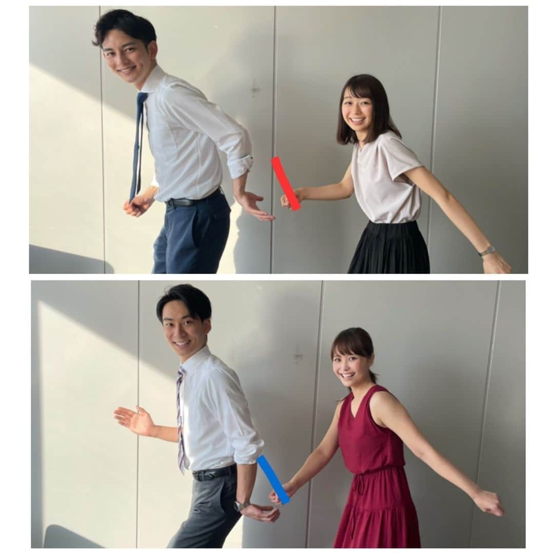 フジテレビアナウンサーのインスタグラム：「. 今湊敬樹です。  陸上の男子400メートルリレーの予選が行われました。  日本（多田選手・山縣選手・桐生選手・小池選手）は、38秒16の記録で予選1組3位となり、着順で決勝進出を決めました！  前回のリオ五輪では銀メダルを獲得しているこの種目、悲願の金メダル獲得なるか！？  決勝でも日本の『バトンパス』に注目です！  #男子400メートルリレー #東京オリンピックパラリンピック #TOKYO2020 #フジテレビアナウンサー #大川立樹 #小室瑛莉子 #今湊敬樹 #渡邊渚」