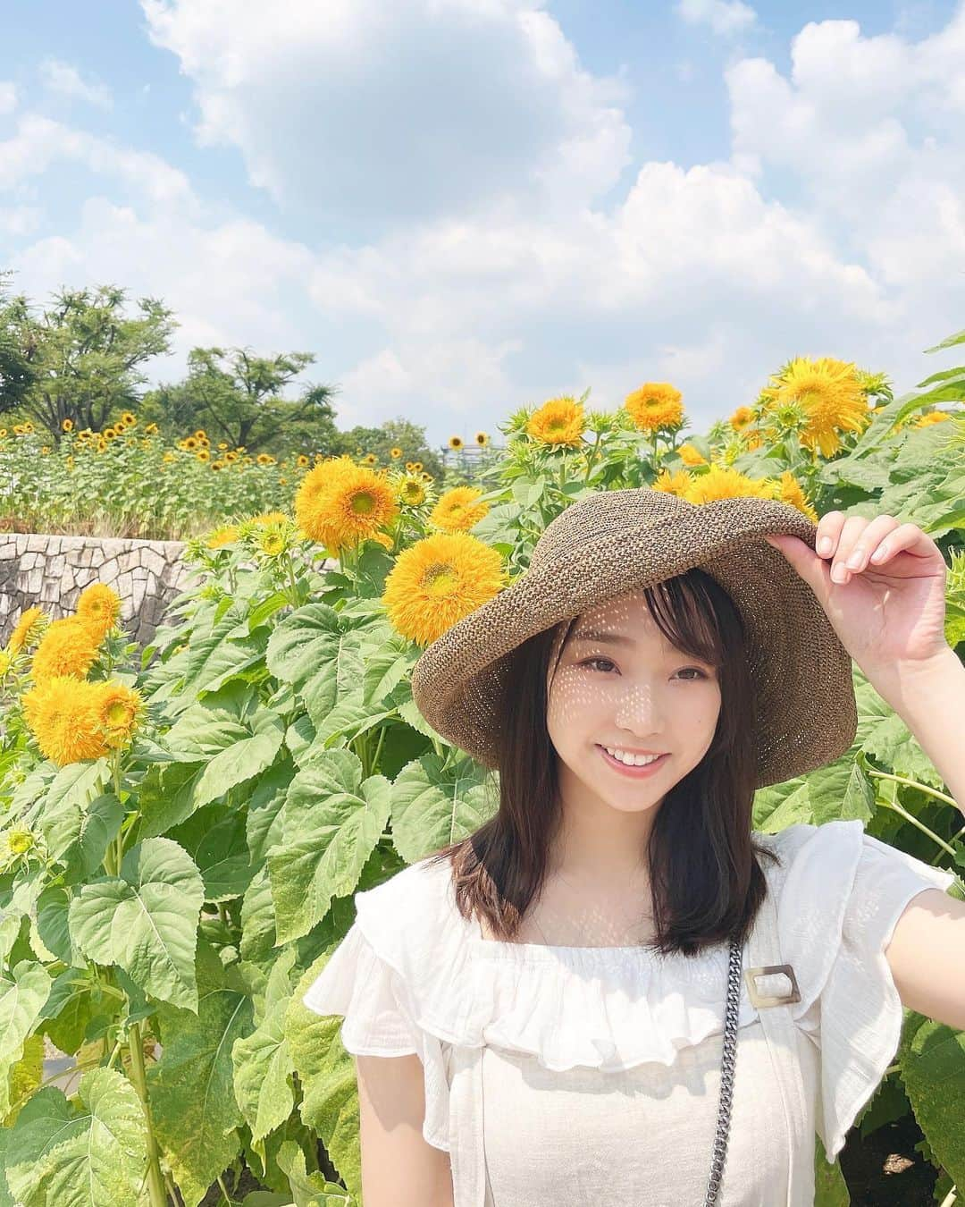 加藤夕夏さんのインスタグラム写真 - (加藤夕夏Instagram)「⁡ ⁡ ⁡ ⁡ ひまわり🌻 ⁡ ⁡ みんなの好きな花は？☺️✿ ⁡ #向日葵 #sunflower #万博公園 #麦わら帽子  ⁡ ⁡ ⁡  ⁡」8月5日 21時10分 - uuka_nmb