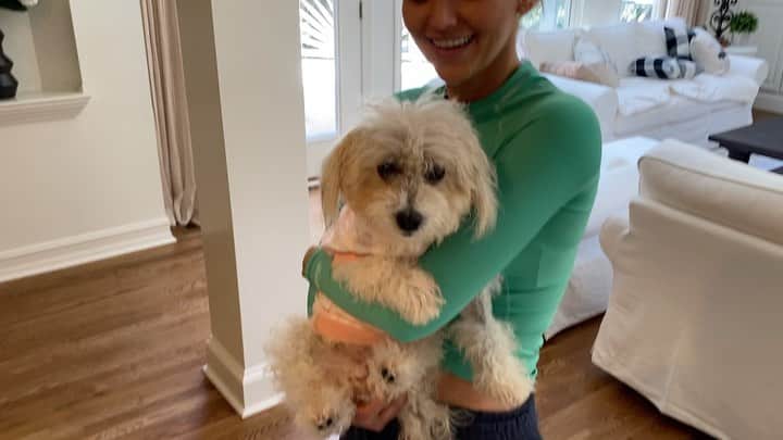 ジョアンナ・ブラッディのインスタグラム：「Her little bear hug 🙈. Love this girl so much! #Addy #dogsofinsta @adventuresofaddygirl」