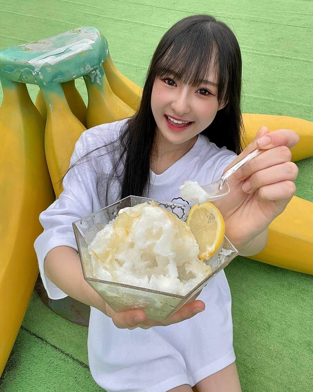 岡本怜奈さんのインスタグラム写真 - (岡本怜奈Instagram)「♡ 🍧🍋🍼 暑い時に食べるかき氷最高～(˶ˊᵕˋ˵)💕 ⁡ かき氷何味食べたい気分？？ ♡ ♡ #nmb48 #岡本怜奈 #れなたん #かき氷 #shavedice #glacepilée #빙수 #hielopicado #刨冰 #happy #Instagood #Instafood」8月6日 22時16分 - renatan1222