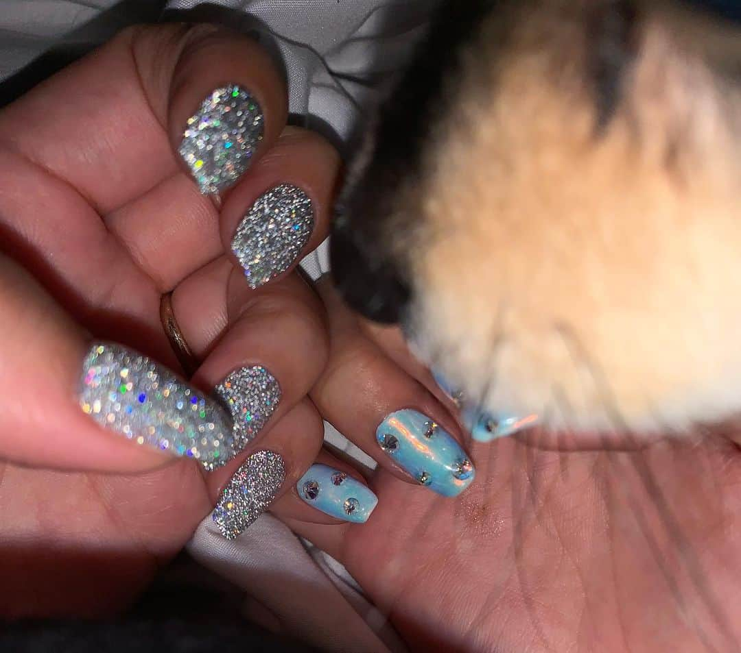 志保のインスタグラム：「✨💅💙🐶💎」