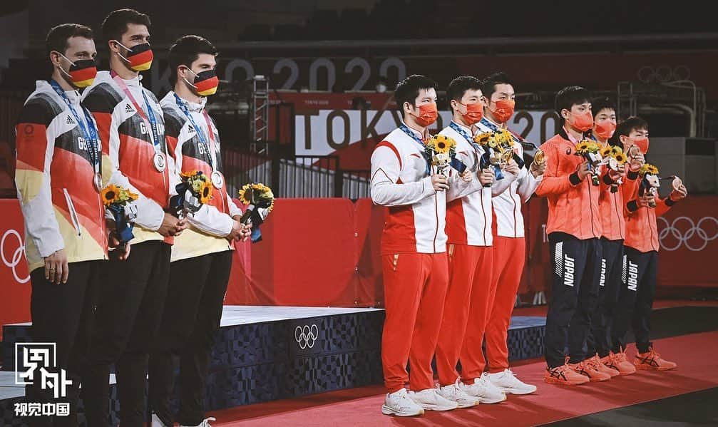 丹羽孝希さんのインスタグラム写真 - (丹羽孝希Instagram)「210806// Tokyo2020 Men's Team Medal Ceremony// Media Pics  . 📷界外 . #東京五輪 #Tokyo2020  #tabletennis #Pingpong #卓球  #niwakoki #kokiniwa #丹羽孝希  #UnitedByEmotion #FromTokyowithlove ❤️」8月7日 0時04分 - allforkokiniwa