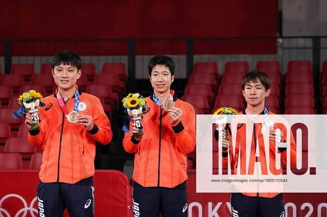 丹羽孝希さんのインスタグラム写真 - (丹羽孝希Instagram)「210806// Tokyo2020 Men's Team Medal Ceremony// Media Pics  . 📷Imago ITTF . #東京五輪 #Tokyo2020  #tabletennis #Pingpong #卓球  #niwakoki #kokiniwa #丹羽孝希  #UnitedByEmotion #FromTokyowithlove ❤️」8月7日 1時03分 - allforkokiniwa