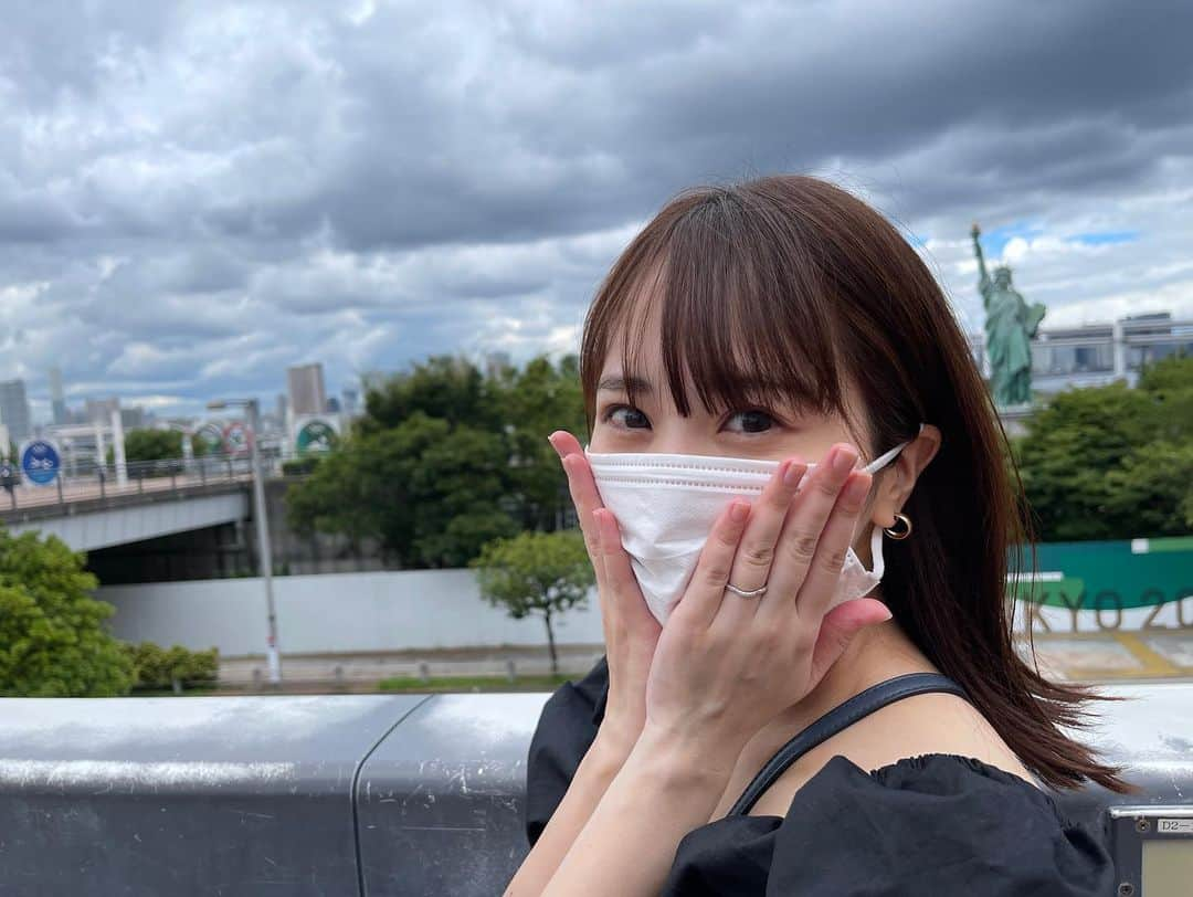 浜田翔子さんのインスタグラム写真 - (浜田翔子Instagram)「朝散歩した時の。 🗽TOKYO Olympic  オヤスミナサイ🌝🌚✨  #五輪マーク」8月8日 0時51分 - shoko_hamada