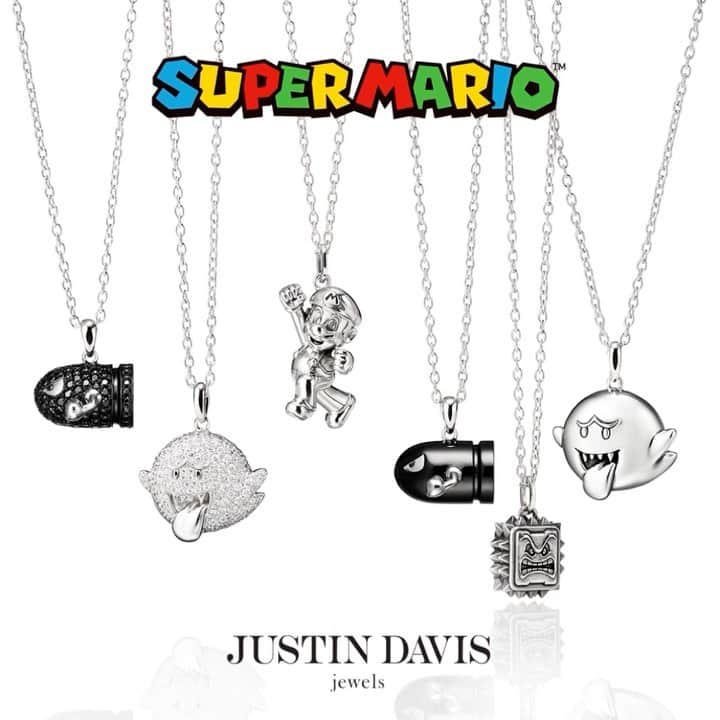 ジャスティンデイビスのインスタグラム：「【JUSTIN DAVIS 】 スーパーマリオ限定商品   ジャスティン デイビスでは、パルコ×スーパーマリオのコラボレーションから登場する マリオ、テレサ、キラー、ドッスンの 4種のキャラクターがジュエリーとなって登場！  8月8日(日) からJUSTIN DAVIS 全国直営店、 オフィシャルオンラインストアにて予約販売スタート。  ©Nintendo  ■取扱店舗 公式オンラインストア  ラフォーレ原宿店 @justindavis_harajuku  伊勢丹新宿店 @justindavis_isetanshinjuku  阪急うめだ本店 @justindavis_umeda  名古屋パルコ店 @justindavis_nagoya  仙台パルコ店 @justindavis_sendai  博多阪急店 @justindavis_fukuoka  札幌パルコ店 @justindavis_sapporo   オンラインストアはこちららから▼ https://justindavis-online.com/pages/parco-supermario  #supermario  #justindavis」