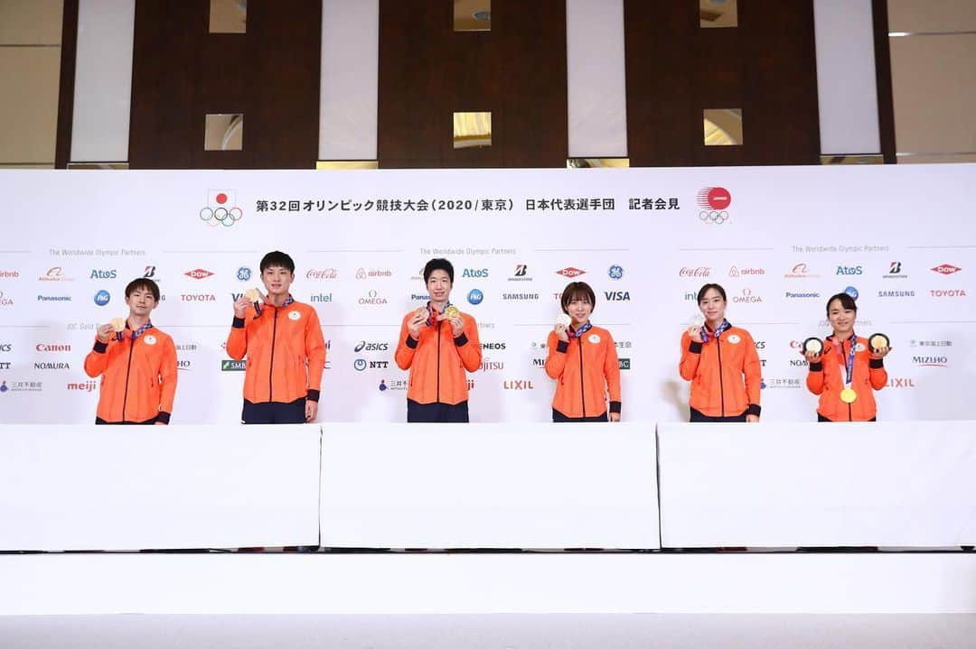 丹羽孝希のインスタグラム：「210807// Tokyo2020 Team Press Conference// Media Pics  . 📷 JOC . #東京五輪 #Tokyo2020  #tabletennis #Pingpong #卓球  #niwakoki #kokiniwa #丹羽孝希  #UnitedByEmotion #FromTokyowithlove ❤️」