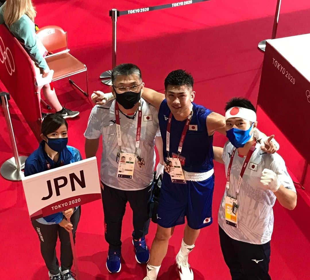 森脇唯人のインスタグラム：「僕のオリンピックが終わりました。 応援ありがとうございました！沢山の人に応援してもらえて凄く幸せです。結果メダルは取れなかった。けど、ここで腐るつもりは全くない まあみとけよって気持ちで頑張ります  #2020olympics #boxing」