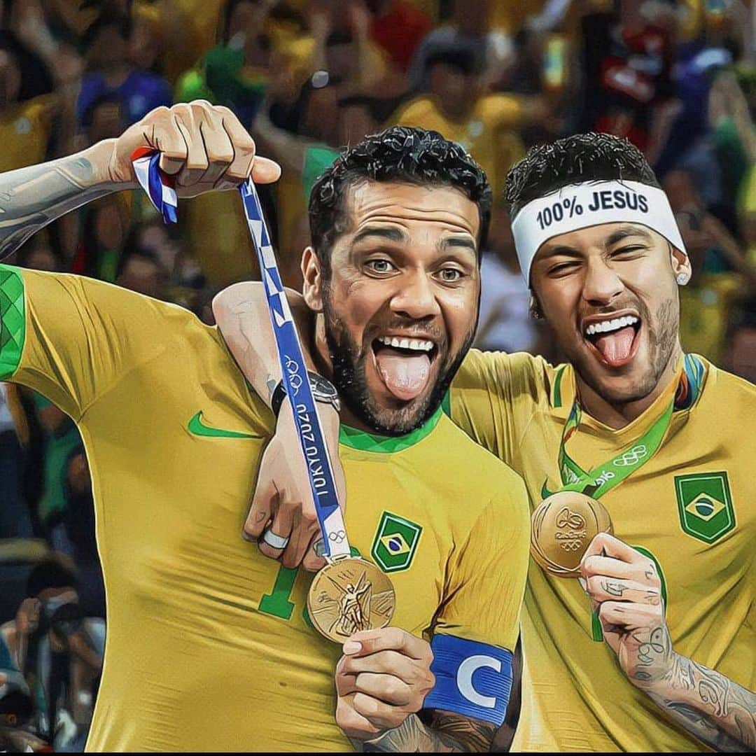 ネイマールさんのインスタグラム写真 - (ネイマールInstagram)「Foi lá, falou e fez !!! 🥇 Te amo irmão, mesmo longe a gente sempre tá junto ❤️😉 @danialves」8月8日 16時08分 - neymarjr