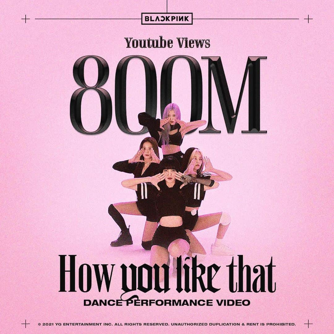 BLACKPINKさんのインスタグラム写真 - (BLACKPINKInstagram)「#BLACKPINK #블랙핑크 #HOWYOULIKETHAT #DANCEPERFORMANCE #안무영상 #800MILLION #YOUTUBE #YG」8月9日 18時19分 - blackpinkofficial