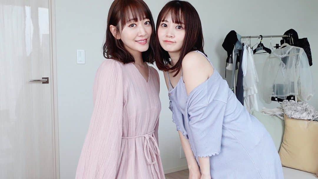 浜田翔子さんのインスタグラム写真 - (浜田翔子Instagram)「sister👭　@kou0929  YouTube LookBook♡ 振替休日🌪 #ウサギオンライン #SNIDEL #frayid #snidelhome #emmi」8月9日 18時55分 - shoko_hamada