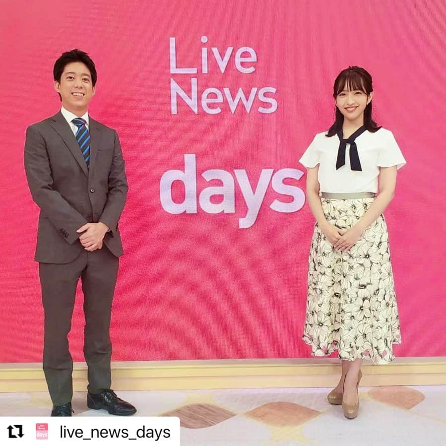 藤本万梨乃さんのインスタグラム写真 - (藤本万梨乃Instagram)「* 今週水曜日から金曜日、Live News daysの島田アナの代行を担当します🥺  初日の今日は、緊張でガッチガチだったのですが、立本アナやスタッフの皆さんがサポートしてくださり、なんとか乗り切ることができました、、、😭 明日明後日も頑張ります！！」8月25日 18時00分 - marino.fujimoto1030