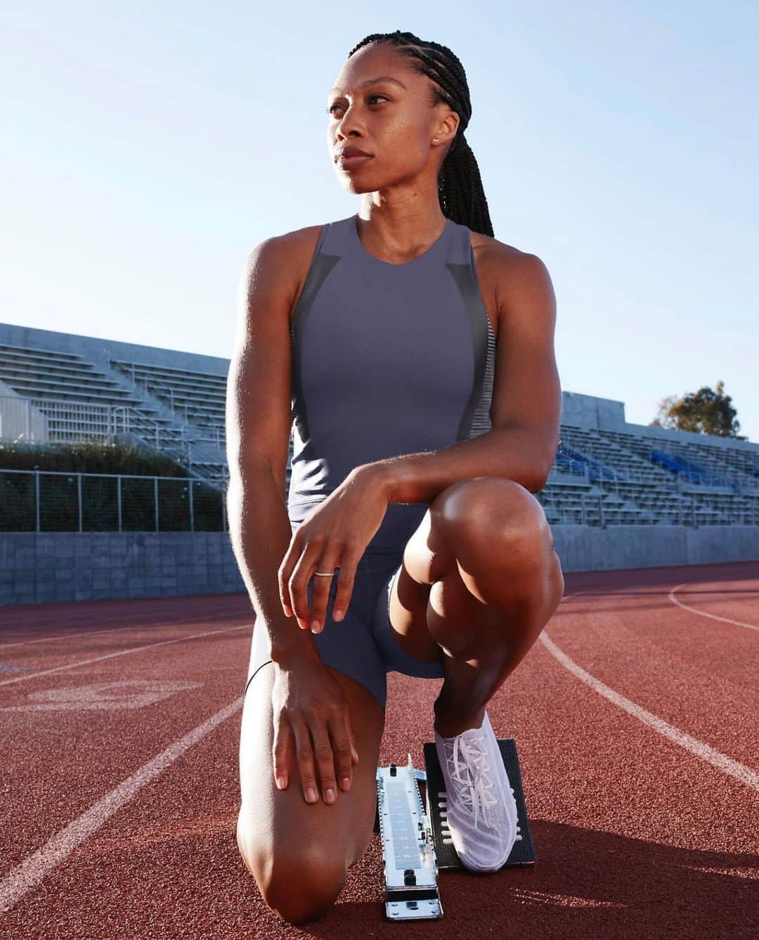 アリソン・フェリックスのインスタグラム：「What a ride. Thank you @athleta for supporting me on this journey, both on and off the track. I love being in this together💪🏾❤️」