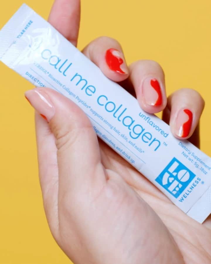 ロー・ボスワースのインスタグラム：「Collagen called and it asked for a makeover! Meet our newest addition to the @lovewellness lineup,  ☎️ Call Me Collagen ☎️」
