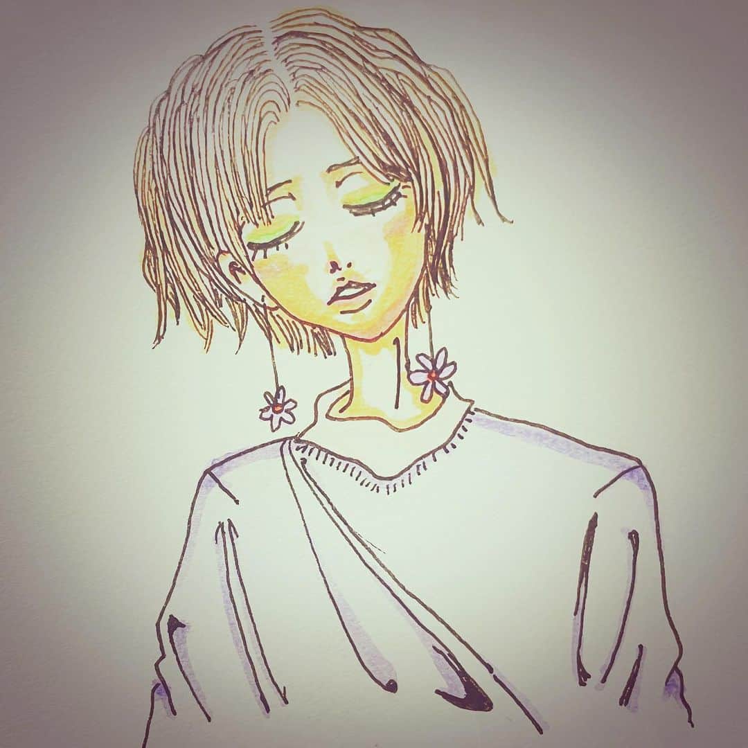 綾野ましろのインスタグラム：「かいてみた☺︎」