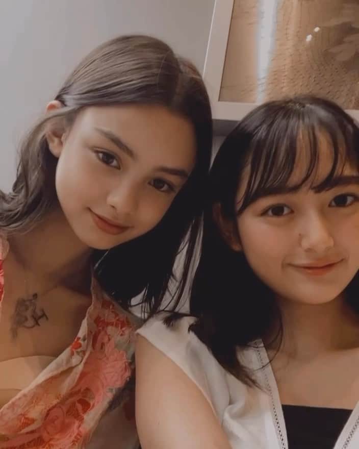 加藤栞のインスタグラム：「， @yunabridgman  と💓💗 楽しかった〜 幸せっ！  #加藤栞#ブリッジマン遊七#セブンティーン#seventeen#model#05line」
