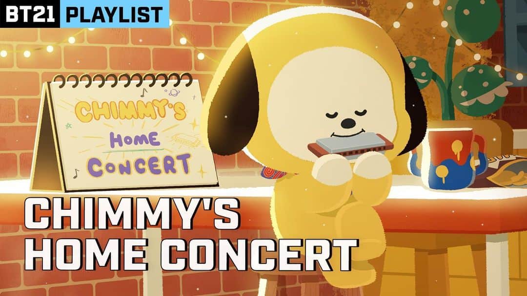BT21 Stars of tomorrow, UNIVERSTAR!さんのインスタグラム写真 - (BT21 Stars of tomorrow, UNIVERSTAR!Instagram)「💌 Dear UNISTARS, you're invited to CHIMMY's HOME CONCERT!🎼💛❤️  just come and enjoy CHIMMY's harmonica vibes🎶  👉🏻Link in bio  #CHIMMY #UNISTARS #BT21 #Harmonica #Playing #Homeconcert #Concert #athomeactivity #Love #Healing #Music」8月13日 18時00分 - bt21_official