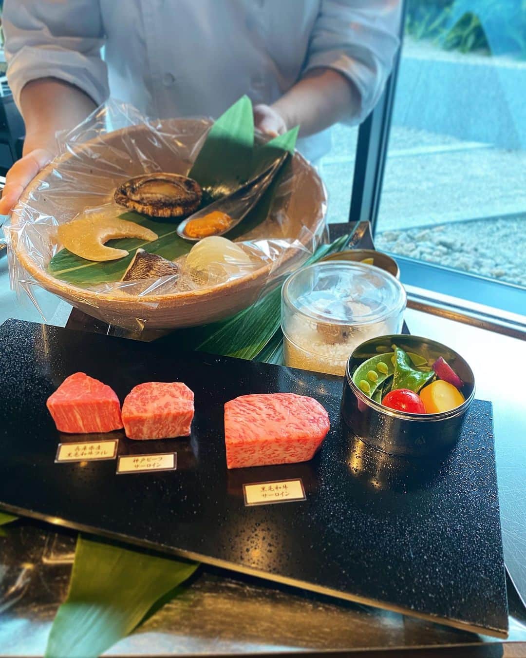 若尾綾香さんのインスタグラム写真 - (若尾綾香Instagram)「⭐︎  𝒹𝒾𝓃𝓃𝑒𝓇*  鉄板焼き。 たくさんたくさん食べました。」8月14日 23時07分 - ayaka_wakao