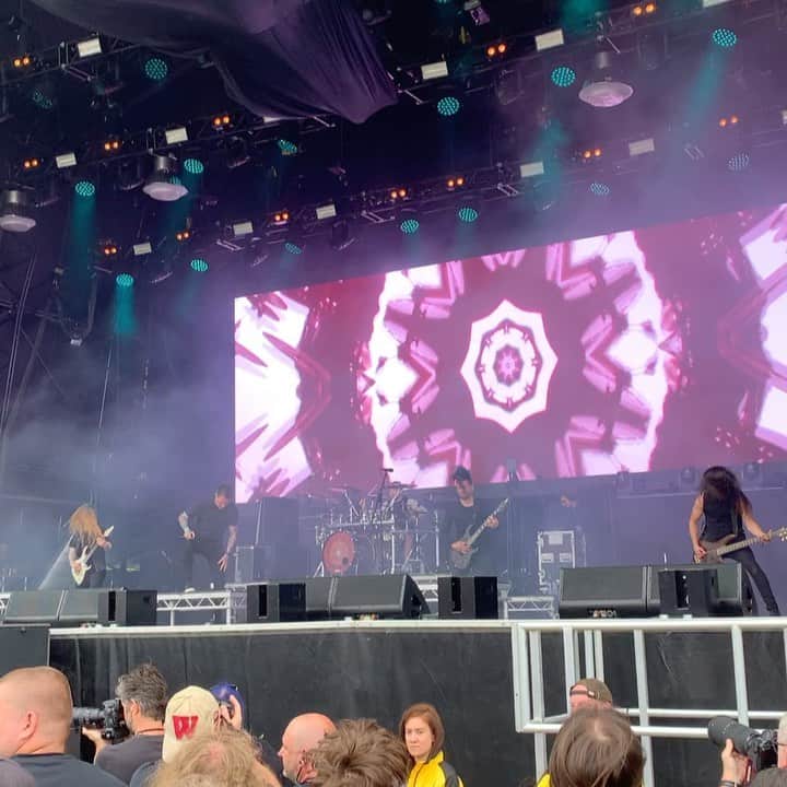 METAL HAMMERのインスタグラム：「@bleedfromwithin have us shaking off our hangovers on @bloodstockopenair’s main stage 🔥」