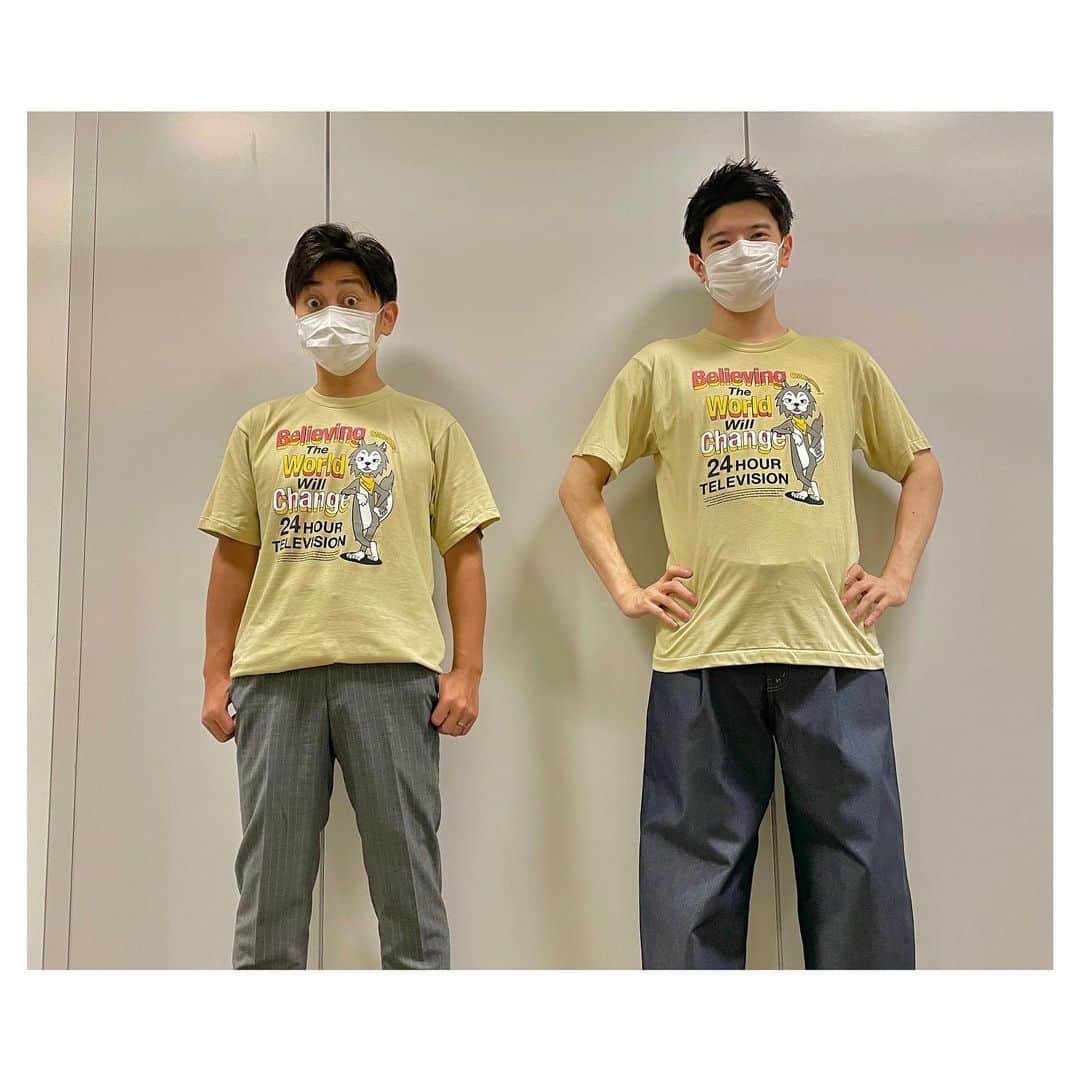 篠原光のインスタグラム：「. 新色カーキのもりすけさん！  #24時間テレビ #森圭介 @mori_kei_suke」