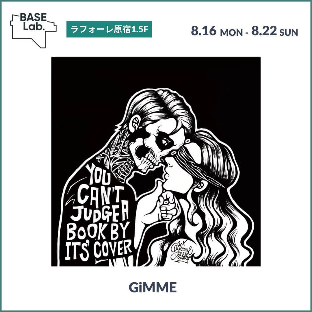 BASE（ベイス）のインスタグラム：「📣イベントのお知らせ📣  ／ 🎸出店ショップ：GiMME（ギミー） @dollyhiiii 🎸 ・出店期間：8/16（月）〜8/22（日） ・出店場所：BASE Lab.（ラフォーレ原宿1.5F） └営業時間：11:00～20:00 ＼  ロックテイストの毒っぽくダークなイラストを得意としながら さまざまなテイストに合わせた作品を展開⚡️  ＜GiMME＞は2017年より福岡を拠点に活動する ペインター兼モデル・dollyが手がけるオリジナルグッズブランド。  「dolly」は台湾で壁画制作、 多数商業施設にて個展やライブペイント コラボアイテムの制作など、多岐にわたって活動しています。  2019年サマソニ大阪会場、TRIANGLE’19、福岡モーターショー2019にてライブペイント出演を果たしており アーティストの動画作品への出演や、人気ライブ配信ツール「17LIVE」でもペインターライバーとしても活躍中！  一度見たら忘れられない、迫力満点の世界観が生み出すグッズを この機会にぜひチェックしてみて🔑  #baseec #ポップアップ #イベント #イベント情報  #原宿 #ラフォーレ原宿  #ライブペイント #アート作品 #アートグッズ #ロックテイスト #ストリート系 #モノクロ #オリジナルグッズ #イラストレーター #イラストグッズ #illustration #livepainting」