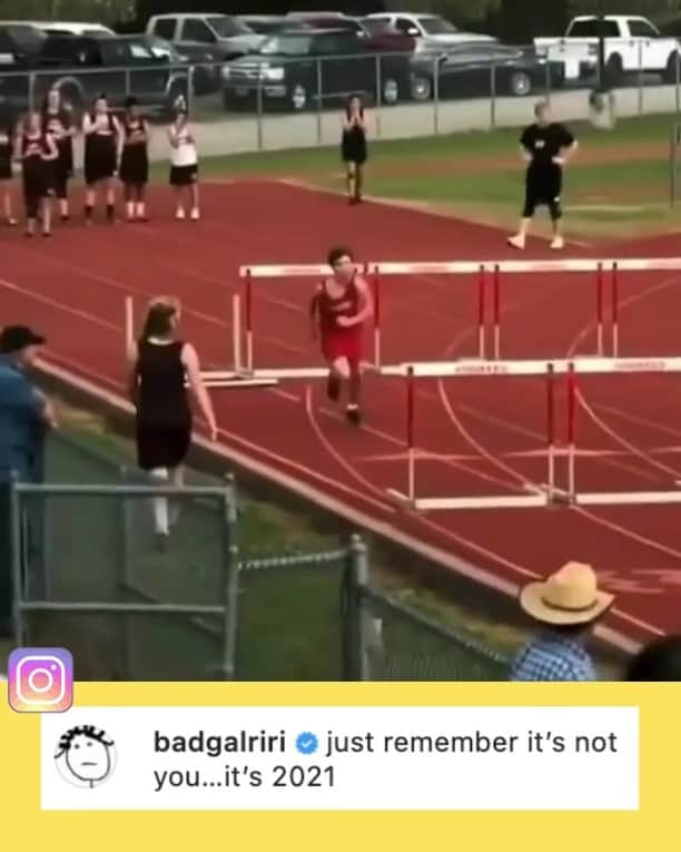 サリー・ピアソンのインスタグラム：「Love that he didn't quit! No matter how many times he fell down, he kept getting up and having a go.   I promise kid, if you keep at it, you'll be a little better each time. ❤️  #repost via @badgalriri」