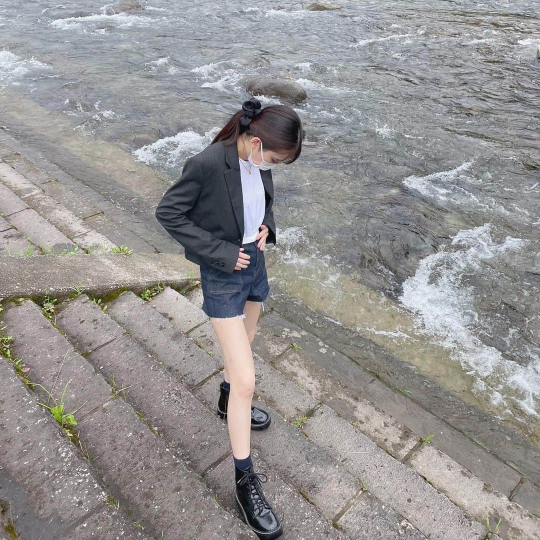 宮川里奈のインスタグラム：「自然を感じてきました🏞  #那須 #那須塩原 #川 #家族旅行」