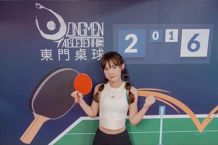 ウー・シンティーのインスタグラム：「憑實力 肢體搞笑 ？？？  🥲最後總是不會讓你們失望  因為 #全明星運動會 而學的桌球 🏓️ 獲得技能還要繼續精進 節目錄製完畢不會阻止我努力 喜歡就是最大動力  #桌球 #心緹愛運動」