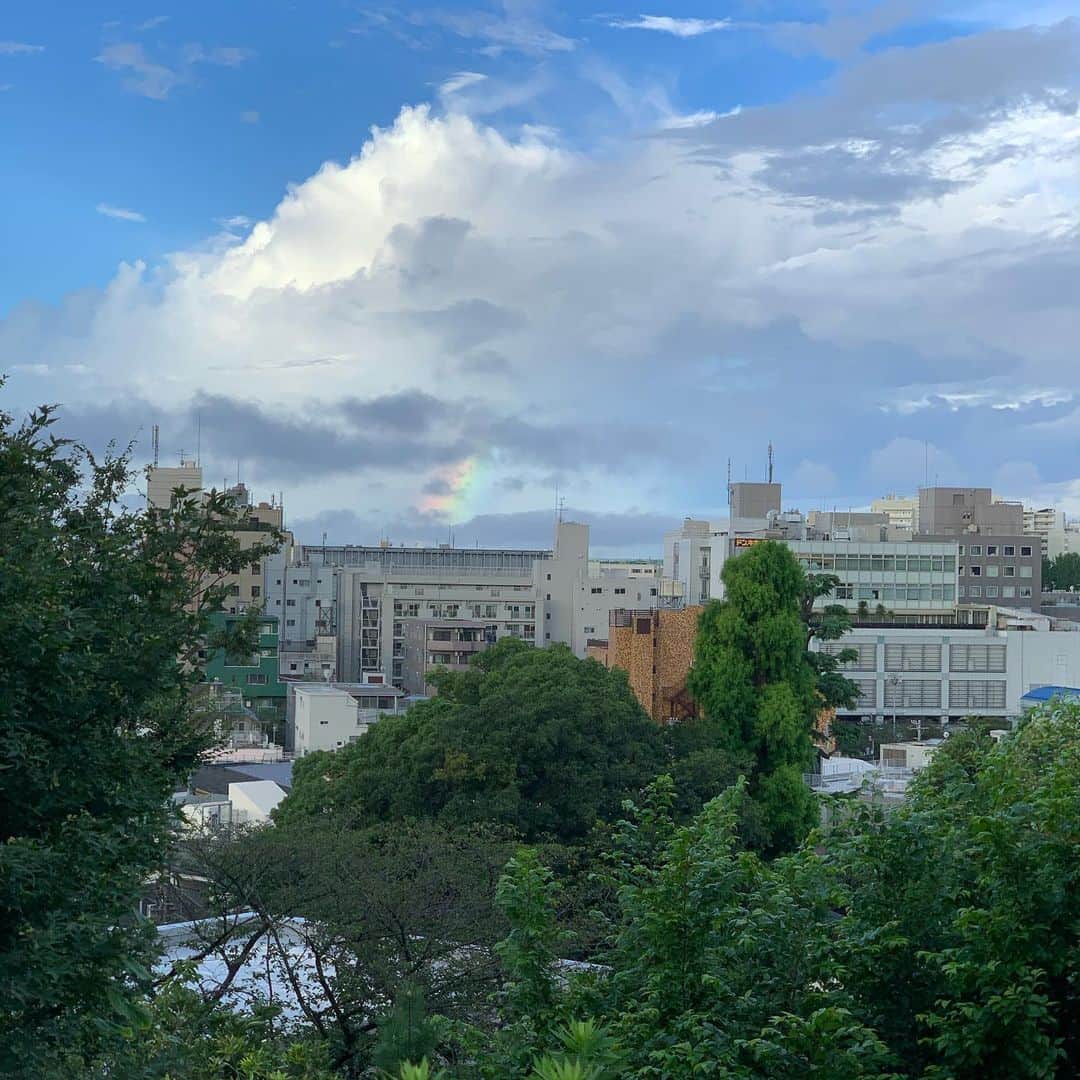 花田美恵子さんのインスタグラム写真 - (花田美恵子Instagram)「東京の空に珍しく虹🌈が見えた昨日... 2回目のワクチン接種に行って来ました。  前回、意外にその後の体調を含めて経過が気になる方が多かったので ご報告します！  接種後10時間くらいしてから 酷い悪寒と発熱が予想通り襲って来ました。  準備していた解熱剤と大量のお水を飲んで朝を迎えましたが 頭がボーっとして、夜がとっても長く感じられました。  24時間以上経ちましたが、熱っぽさとゾクゾクする感じが半々で、今日は一日おとなしく過ごしました。  本当だったら朝と夕方 カイくんとのお散歩があるのですが、 お仕事を早めに切り上げて帰って来てくれた彼が代わって行ってくれました🐕 それが一番助かりました✨  若いかたや、ひとりでお住まいの方は、 誰か近くにいて貰えるなら甘えたほうがいいと思います😊  私がワクチンを受けると決めたのは、ハワイに居る2人に何かあった時、 いつでも、すぐに飛んでいける様にとの思いからです✈︎  ワクチンを接種しておくことによって少しでも手間が省けるなら、 ママはいつでも万全にしておくのが今の自分に出来ること、と思ったからです。  なので帰り道、早速#ワクチンパスポートを申請しました📩  普段はインフルエンザの予防接種も受けない私ですが、 今回はちょっと違う、と‼︎  皆さん、それぞれのご事情も違うと思うので、よく考えてご判断くださいね🌱 明日から通常営業に戻ります😊  コロナで家族が居てくれる有り難みをすごく感じることが出来ました。  #tokyolifestyle #covid_19 #vaccinationdone✔️  #職域接種 #モデルナ #コロナ #ワクチン #2回目 #ワクチンパスポート」8月20日 18時44分 - hawaiimieko