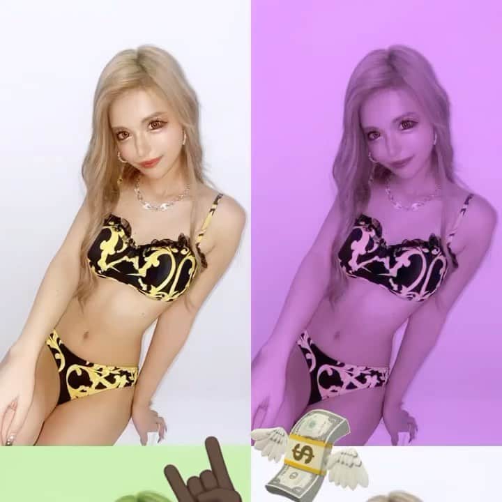 アンジェリカのインスタグラム：「🤘🏿💸❤️‍🩹 . . #nuts#swimwear #水着ギャル#あんじぇコーデ」