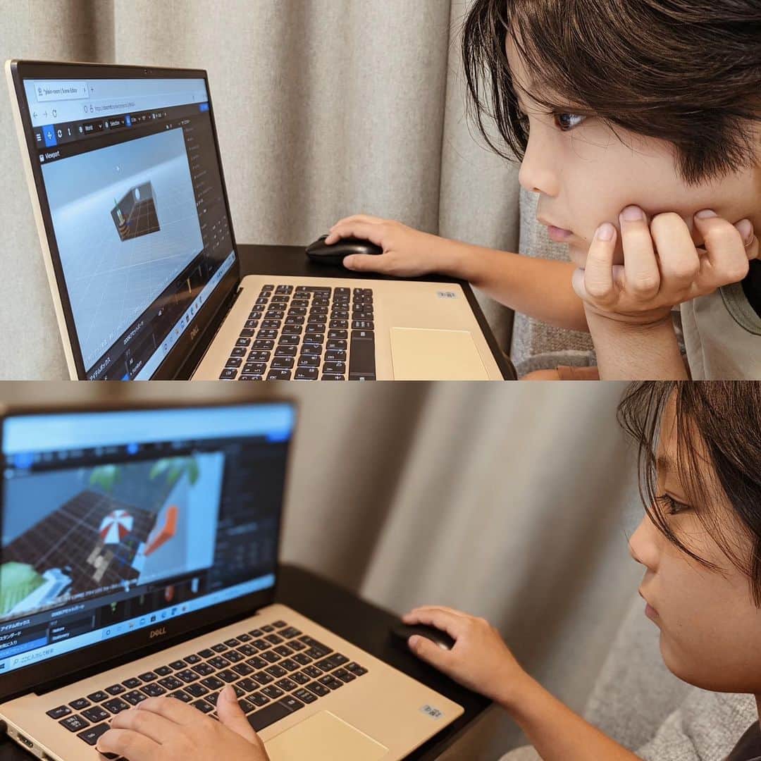 ayakoさんのインスタグラム写真 - (ayakoInstagram)「♡  先日　@nttgroup_official  NTTドリームキッズ 3D空間  （ＤＯＯＲ）クリエイター教室に自宅からオンラインで参加しました！パソコンを使ってインストラクタ―のレクチャーを受けながら、3D空間を体験できるオンライン教室で  3D技術は、映画やゲーム、アニメーションなどの分野で活用が広がってきている、現在最も注目されている技術の一つです！  *  *  普段からプログラミングが好きで自分たちで  時間があればパソコンをいじっていたので  リモートワールドを体験できるのをとても楽しみにこの日を楽しみ待ってました！  DOORの中で与えられたお題の3D空間の世界を作る時の真剣さたるや見たことないほど  夢中に！教室は終わってからもずっと作り続けてました！  これが無料で体験出来るので是非お子さんにも体験させてみてください🤗  ♡  #PR#NTTドリームキッズ#NTT」9月15日 16時11分 - ayaya315