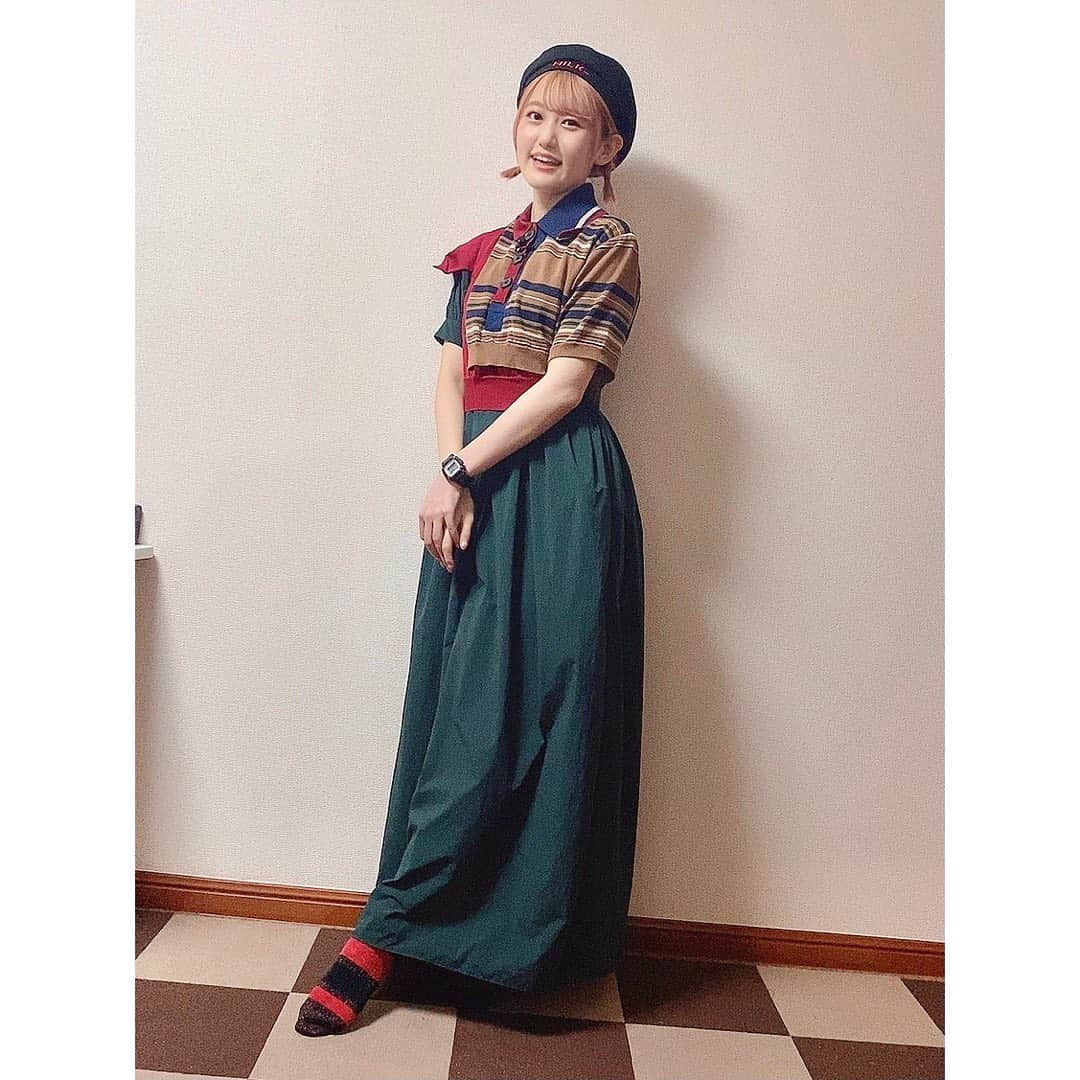 高木美佑さんのインスタグラム写真 - (高木美佑Instagram)「🌰 今日の私服☺️  SSのだけど秋色でお気に入りのワンピと めっちゃ前に青山吉能ちゃんがくれたベレー帽♡  Onepiece #kolor Beret #milkfed  おやすみなさい😌💤💤  #ootd」9月15日 23時42分 - miyu_takagi