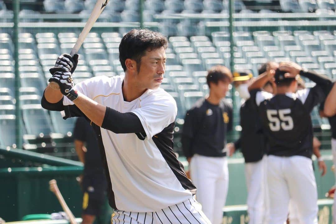 阪神タイガースさんのインスタグラム写真 - (阪神タイガースInstagram)「今日もファームは、甲子園球場でウエスタン公式戦！ 試合前練習の様子です。 #小林慶祐 選手 #長坂拳弥 選手 #佐藤輝明 選手 #榮枝裕貴 選手 #江越大賀 選手 #髙山俊 選手 #ウエスタンリーグ #阪神タイガース #挑超頂」9月16日 14時06分 - hanshintigers_official