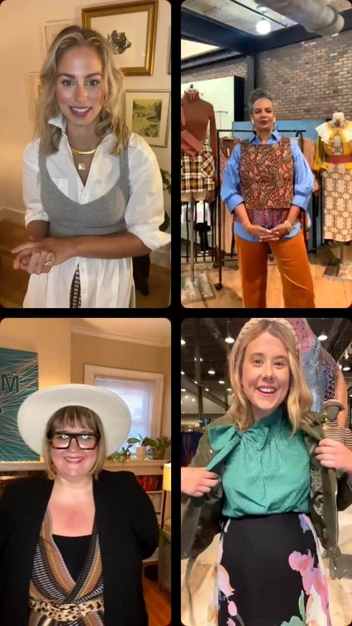 Anthropologieのインスタグラム：「Join our stylists for outfitting tips & tricks from our fall 2021 collection from sizes 00-26W. * * @madsmonaghan @larabrianne  @tilauv  @kellyannsutton」