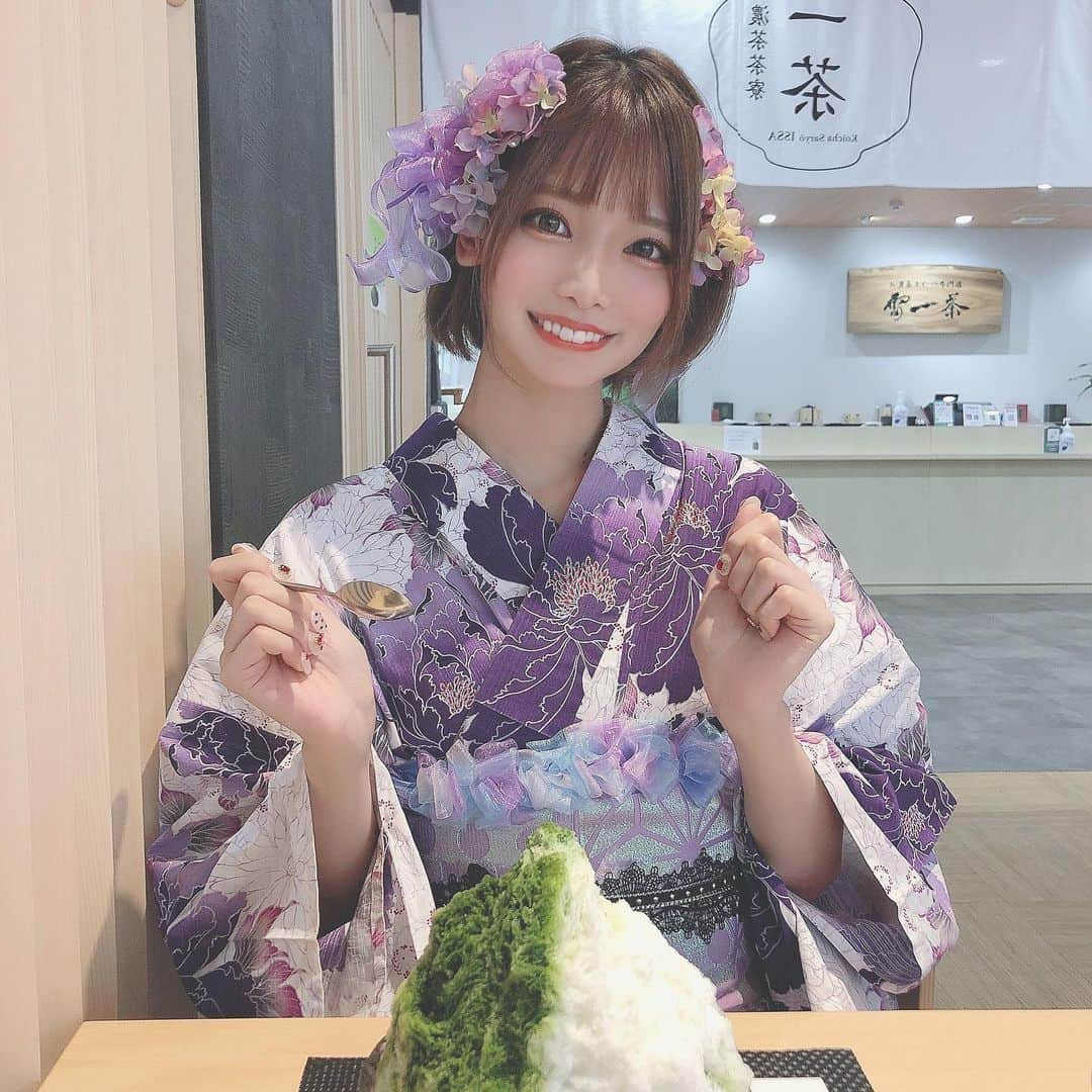 米倉みゆさんのインスタグラム写真 - (米倉みゆInstagram)「アイスよりかき氷がすき🍧！ ふわふわのやつ！笑 . . . . . . #かき氷 #かき氷巡り #雷一茶 #浅草 #浅草グルメ #浅草食べ歩き #浅草 #浅草カフェ #浅草ランチ #浅草デート #浅草かき氷 #浅草観光 #抹茶 #抹茶スイーツ #抹茶かき氷 #インスタ映え #インスタ映えスポット #映えスポット #映えカフェ #さわだ屋 #浴衣女子 #浅草浴衣レンタル #japan #japanesefood #japanesegirl #japantrip #asakusa #shavedice #asakusatokyo #tokyo #yukata」9月17日 17時48分 - yone__miyu630