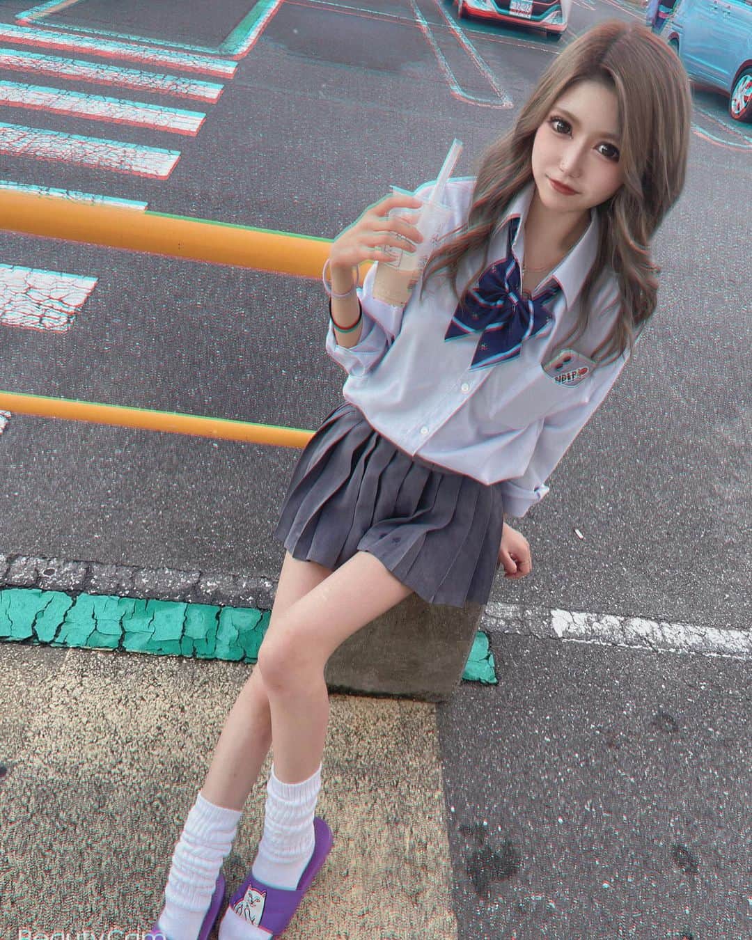 Rinoのインスタグラム：「22歳の制服は痛かったです、ちゃんちゃん🍒」