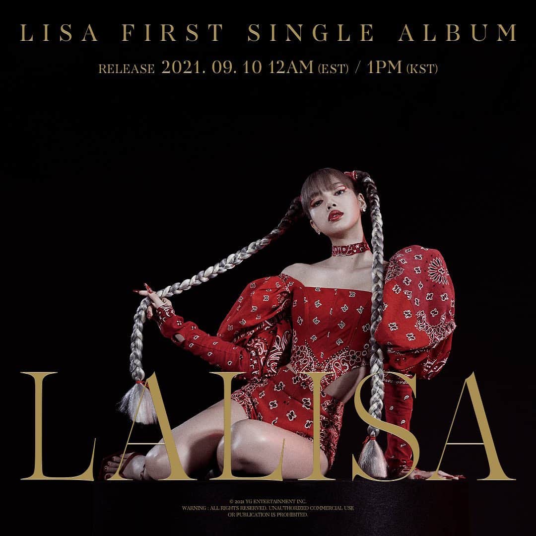 リサさんのインスタグラム写真 - (リサInstagram)「MY FIRST SINGLE ALBUM  RELEASE 2021.09.10 1pm (KST)」8月26日 0時04分 - lalalalisa_m